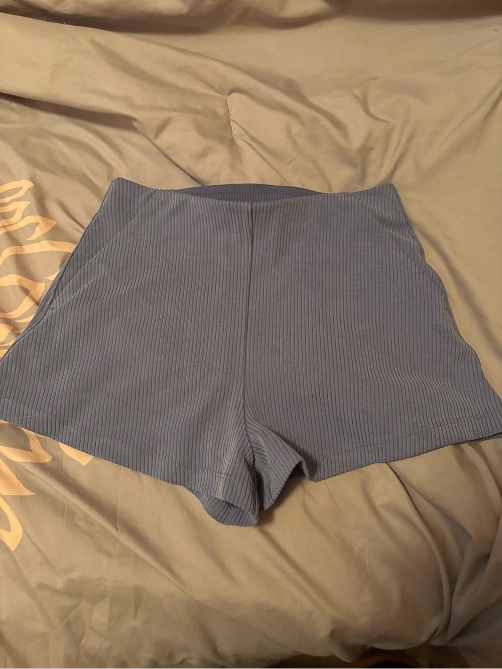 lululemon athletica Ribbed High-Waist Shorts — Slate Blue
